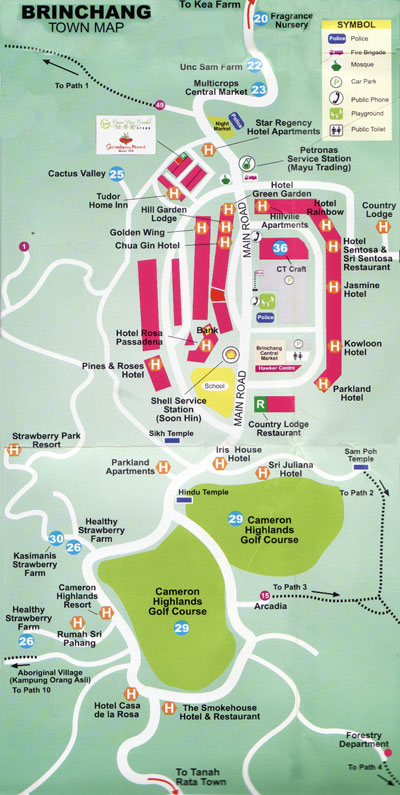 Map Cameron Highland Port Dickson